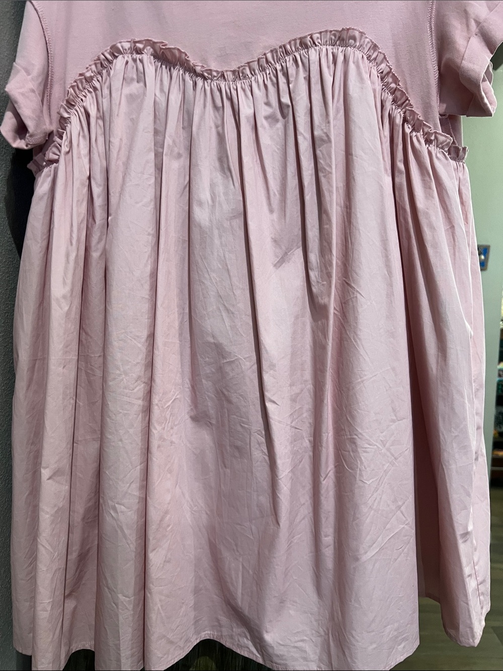 Pink Ruffled Babydoll ladies Dress - Picture 2 of 7